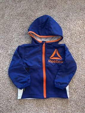 Reebok Boys 12M Blue & Orange Hooded Jacket